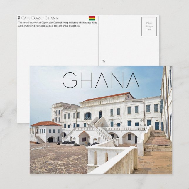 Cartão postal de viagem de Cape Coast, Gana (Frente/Verso)