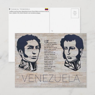Cartão Postal de Viagem de Caracas, Venezuela