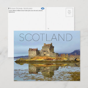 Cartão postal de viagem de Eilean Donan, Escócia