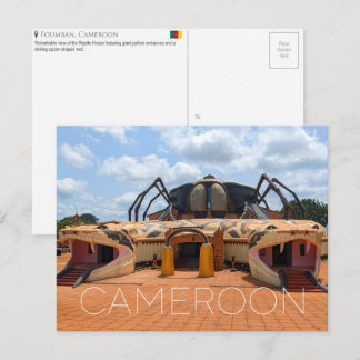 Cartão postal de viagem de Foumban, Camarões