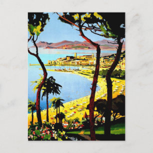 Cartão postal de viagem de inverno de Cannes Franç
