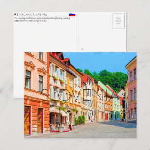 Cartão Postal de Viagem de Liubliana, Eslovênia