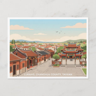 Cartão postal de viagem de Lukang Condado de Chang