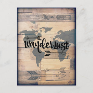 Cartão postal de Viagem de madeira russa de Wander