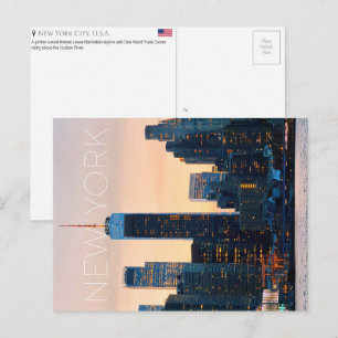 Cartão postal de viagem de Manhattan, Nova York, E