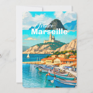 Cartão postal de viagem de Marselha França, Cartão