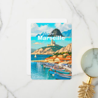 Cartão postal de viagem de Marselha França, Cartão