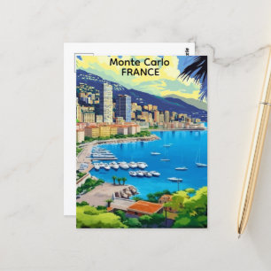 Cartão postal de viagem de Monte Carlo Mônaco, Car