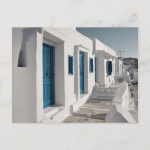 Cartão Postal de Viagem de Mykonos Grécia