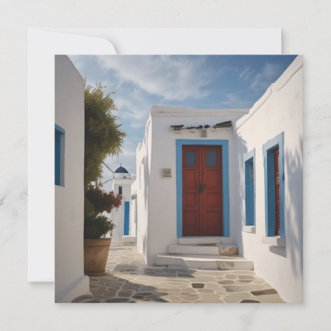 Cartão Postal de Viagem de Mykonos Grécia (Frente)