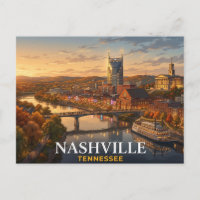 Cartão Postal de Viagem de Nashville | Lembrança d