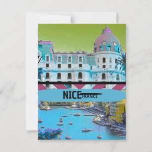 Cartão postal de viagem de Nice França, Cartão pos