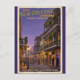 Cartão postal de viagem de Nova Orleans Louisiana