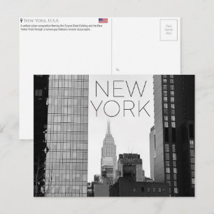 Cartão postal de viagem de Nova York, EUA