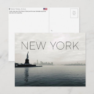 Cartão postal de viagem de Nova York, EUA