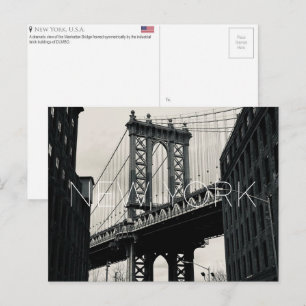 Cartão postal de viagem de Nova York, EUA