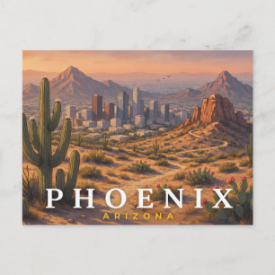 Cartão Postal de Viagem de Phoenix Arizona   Deser