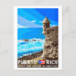 Cartão postal de viagem de Porto Rico