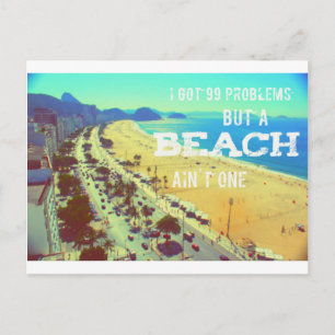 Cartão postal de viagem de praia