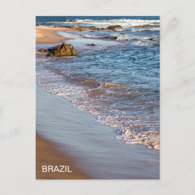 Cartão postal de Viagem de praia Brasil (Frente)