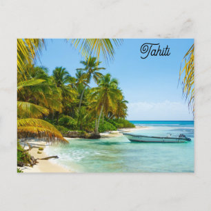 Cartão postal de Viagem de praia tropical Tahiti