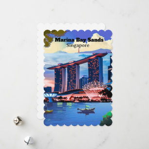Cartão Postal de Viagem de Singapura, Cartão Posta