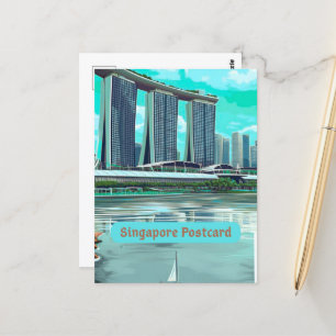 Cartão Postal de Viagem de Singapura, Cartão Posta