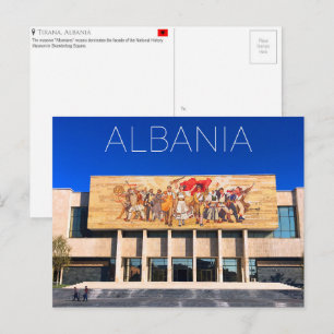 Cartão Postal de Viagem de Tirana, Albânia