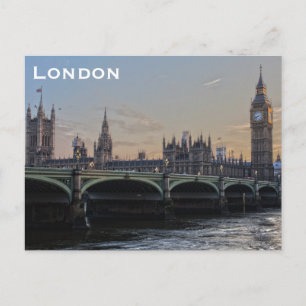 Cartão postal de viagem de turismo vintage Londres