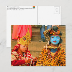 Cartão postal de viagem de Varanasi, Índia
