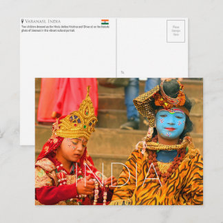 Cartão postal de viagem de Varanasi, Índia