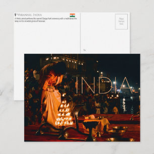 Cartão Postal de Viagem de Varanasi, Índia