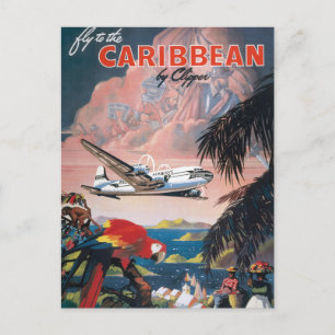 Cartão postal de viagem do Caribe