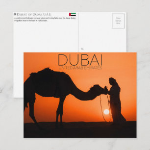 Cartão postal de viagem do deserto de Dubai, Emira