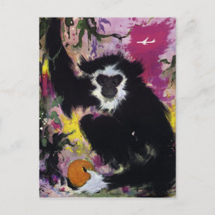 Cartão postal de viagem do Gibbon Monkey do Extrem