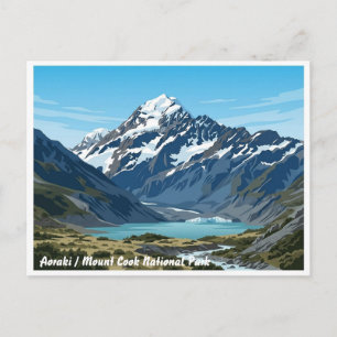 Cartão Postal de Viagem do Parque Nacional Aoraki