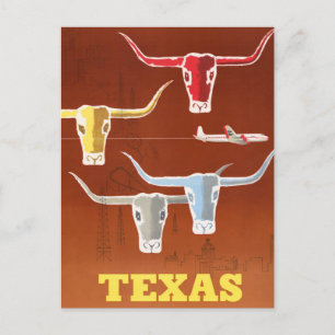 Cartão Postal de Viagem do Texas Antigo