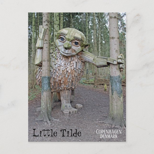 Cartão postal de viagem do Troll dinamarquês! (Frente)