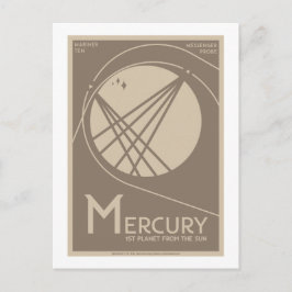 Cartão Postal de Viagem Espacial - Mercúrio
