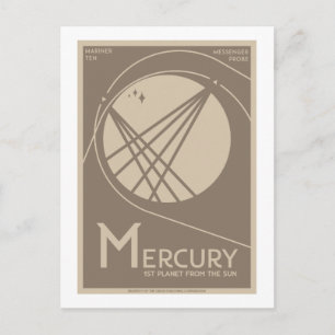 Cartão Postal de Viagem Espacial - Mercúrio