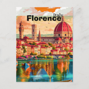Cartão postal de viagem Florença Itália, Arte de v