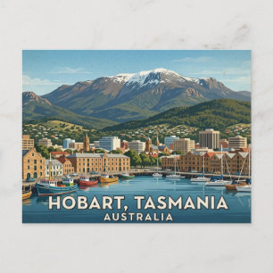 Cartão Postal de Viagem Hobart Austrália