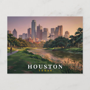 Cartão Postal de Viagem Houston Texas Horizonte