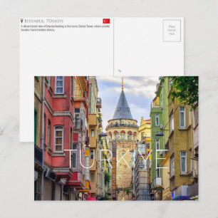 Cartão Postal de Viagem Istambul, Türkiye