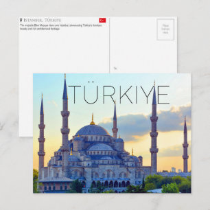 Cartão Postal de Viagem Istambul, Turquia