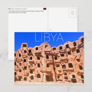 Cartão postal de viagem Ksar Kabaw, Líbia