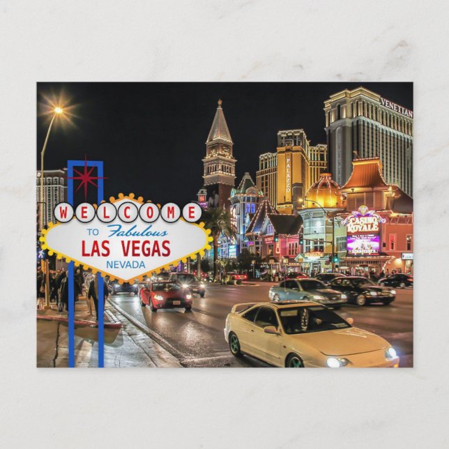 Cartão Postal de viagem LAS VEGAS Nevada (Frente)