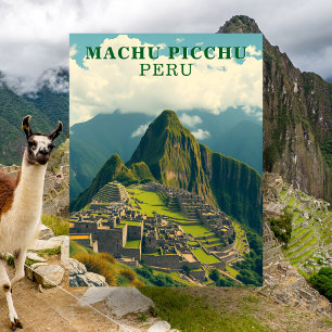 Cartão Postal de Viagem Machu Picchu Peru