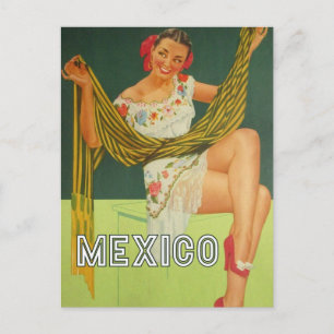 Cartão postal de viagem México antigo