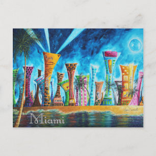 Cartão Postal de Viagem Miami South Beach Flórida